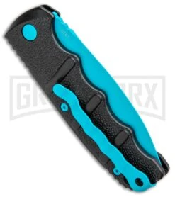 Boker Kalashnikov Automatic Knife - D2 Dagger Electric Blue Plain -Grindworx Boker Kalashnikov Black Widow Blue jr side large