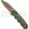 Boker Kalashnikov Desert Warrior Bowie Automatic Knife - Copper Plain -Grindworx Boker Kalashnikov Bowie Auto Desert Warrior OD Green Copper 01KALS22N BHQ 17106 jr 3 large