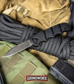 Boker Kalashnikov Black Aluminum OTF Automatic Knife - Bowie Black SW Plain -Grindworx Boker Kalashnikov Bowie D A OTF Automatic Knife Black SW D2 BHQ 113130 kp tac web large