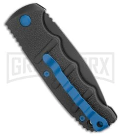 Boker Kalashnikov Automatic Knife Blue Accents - D2 Drop Point Plain -Grindworx Boker Kalashnikov Dagger Automatic Knife Blue Accents Black D2 BHQ 195798 kr side2 large