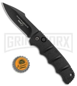 Boker Kalashnikov Automatic Knife - Harpoon Black Plain -Grindworx Boker Kalashnikov Harpoon Auto Black Black KALS53NSOI BHQ 95957 jr bottlecap large