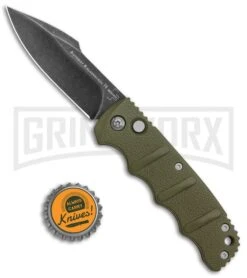 Boker Kalashnikov OD Green Automatic Knife - D2 Harpoon Smokewash Plain -Grindworx Boker Kalashnikov Harpoon Auto OD Green Smokewash 01KALS123NSOI BHQ 132735 jr bottlecap large