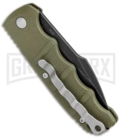 Boker Kalashnikov OD Green Automatic Knife - D2 Harpoon Smokewash Plain -Grindworx Boker Kalashnikov Harpoon Auto OD Green Smokewash 01KALS123NSOI BHQ 132735 jr side large