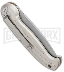 Boker Magnum Speedmaster Champagne Automatic Knife - Bead Blast Plain -Grindworx Boker Magnum DP Auto Champagne BB 01BO007 BHQ 0099 jr side large
