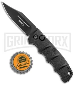 Boker Mini Kalashnikov Black Bowie Automatic Knife - Black Plain -Grindworx Boker Mini Kalashnikov Bowie Auto Black BHQ 96965 jr bottlecap large