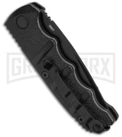 Boker Mini Kalashnikov Black Automatic Knife - Tanto Black Plain -Grindworx Boker Mini Kalashnikov Tanto Automatic Knife Black 2in Black BHQ 132752 td side large