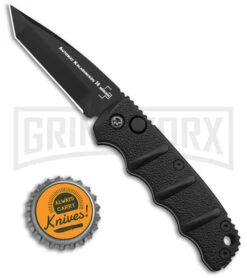 Boker Mini Kalashnikov Black Automatic Knife - Tanto Black Plain -Grindworx Boker Mini Kalashnikov Tanto Automatic Knife Black 2in Black BHQ 132752 td size large