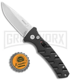 Boker Mini Strike Automatic Knife Black - Drop Point Stonewash Plain -Grindworx Boker Mini Strike Auto Black SW 01BO435NSOI BHQ 99628 jr bottlecap large