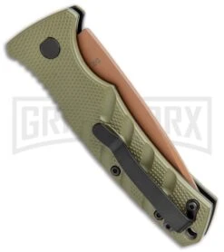 Boker Mini Strike Automatic Knife Black - Drop Point Copper Plain 8 Boker Mini Strike Automatic Knife Black - Drop Point Copper Plain -Grindworx Boker Mini Strike Auto OD Green Copper 01BO438NSOI BHQ 99631 jr side large 1