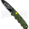Boker Mini Kalashnikov Warhawk Automatic Knife Green - D2 Black Plain -Grindworx Boker Mini Warhawk Kalashnikov Auto Dagger Green Black BHQ 113923 jr large