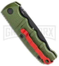 Boker Mini Kalashnikov Warhawk Automatic Knife Green - D2 Black Plain 8 Boker Mini Kalashnikov Warhawk Automatic Knife Green - D2 Black Plain -Grindworx Boker Mini Warhawk Kalashnikov Auto Dagger Green Black BHQ 113923 jr side large