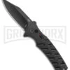 Boker Plus Strike Black Automatic Knife - Black Plain -Grindworx Boker Plus Strike Bowie Auto Black Black BHQ 125300 jr large