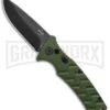 Boker Plus Strike OD Green Automatic Knife - Drop Point Black Plain -Grindworx Boker Plus Strike DP Auto OD Green Black BHQ 97033 jr large