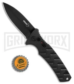 Boker Plus Strike Automatic Knife - Dagger Black Plain -Grindworx Boker Plus Strike Dagger Auto Black Black 01BO428NSOI BHQ 97035 jr bottlecap large 1