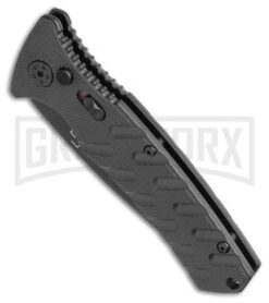 Boker Plus Strike Automatic Knife - Tanto Black Serrated -Grindworx Boker Plus Strike Tanto Automatic Knife 3.25 Black Serr 01BO401N LS Spine large