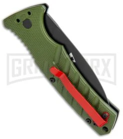 Boker Warhawk Strike Automatic Knife - Dagger 8 Boker Warhawk Strike Automatic Knife - Dagger -Grindworx Boker Plus Warhawk Strike Dagger Auto Green Black BHQ 113922 jr side large