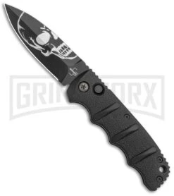 Boker Kalashnikov Skull Black Automatic Knife - Dagger Black Plain