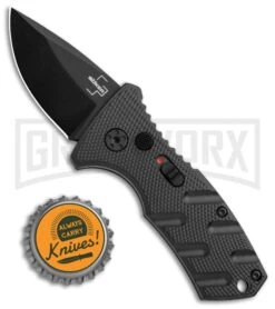 Boker Stubby Strike Black Automatic Knife CA Legal - Black -Grindworx Boker Stubby Strike CA Legal Auto Black 01BO441NSOI BHQ 99647 jr bottlecap large