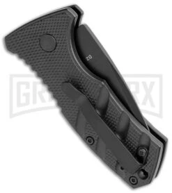 Boker Stubby Strike Black Automatic Knife CA Legal - Black -Grindworx Boker Stubby Strike CA Legal Auto Black 01BO441NSOI BHQ 99647 jr side large