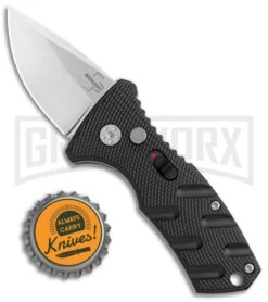 Boker Stubby Strike Black Automatic Knife - Stonewash -Grindworx Boker Stubby Strike CA Legal Auto SW 01BO440NSOI BHQ 99646 jr bottlecap large