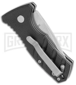 Boker Stubby Strike Black Automatic Knife - Stonewash -Grindworx Boker Stubby Strike CA Legal Auto SW 01BO440NSOI BHQ 99646 jr side large