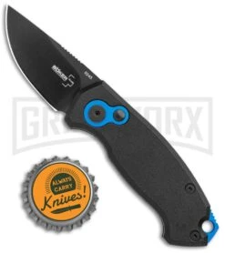 Boker Vox Kompakt CA Legal Automatic Knife - Drop Point Black Plain -Grindworx Boker Vox Kompakt CA Legal Auto Knife Black 01BO624NSOI BHQ 95711 jr bottlecap 2 large