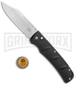 Boker XXL Kalashnikov Automatic Knife - Stonewash Bowie -Grindworx Boker XXL Kalashnikov Bowie Auto SW BHQ 99625 jr bottlecap large
