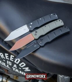 Boker XXL Kalashnikov Automatic Knife - Stonewash Bowie -Grindworx Boker XXL Kalashnikov Desert Warrior Bowie Automatic Knife Copper BHQ 99624 kp freedom web large 1