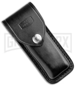 Buck Knives Buck 110 Automatic Ebony Lockback Knife - Satin Plain -Grindworx Buck 110 Auto LB Ebony Dymondwood Satin 0110BRSA BHQ 51274 jr sheath large