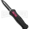 Coffin Blaster 2.0 Tactical Black/Purple DA/OTF Automatic Knife - Black Plain -Grindworx Coffin Blaster 2.0 Textured Black Pink DA OTF Auto Dagger TT GX 37850 jr 2 large