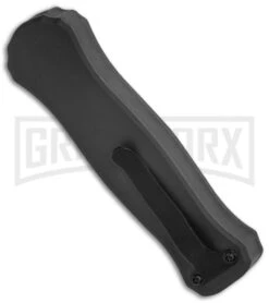 Coffin Blaster 2.0 Tactical Black/Purple DA/OTF Automatic Knife - Black Plain -Grindworx Coffin Blaster 2.0 Textured Black Pink DA OTF Auto Dagger TT GX 37850 jr side large