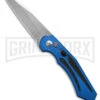Diablo Automatic Knife Blue Aluminum - Satin Plain -Grindworx Diablo Automatic Knife Blue Aluminum 3in Satin BHQ 183580 td large