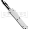 Firecracker Mini Silver D/A OTF Automatic Knife - Drop Point Two Tone