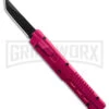 Firecracker XL Pink DA/OTF Automatic Knife - Tanto Black