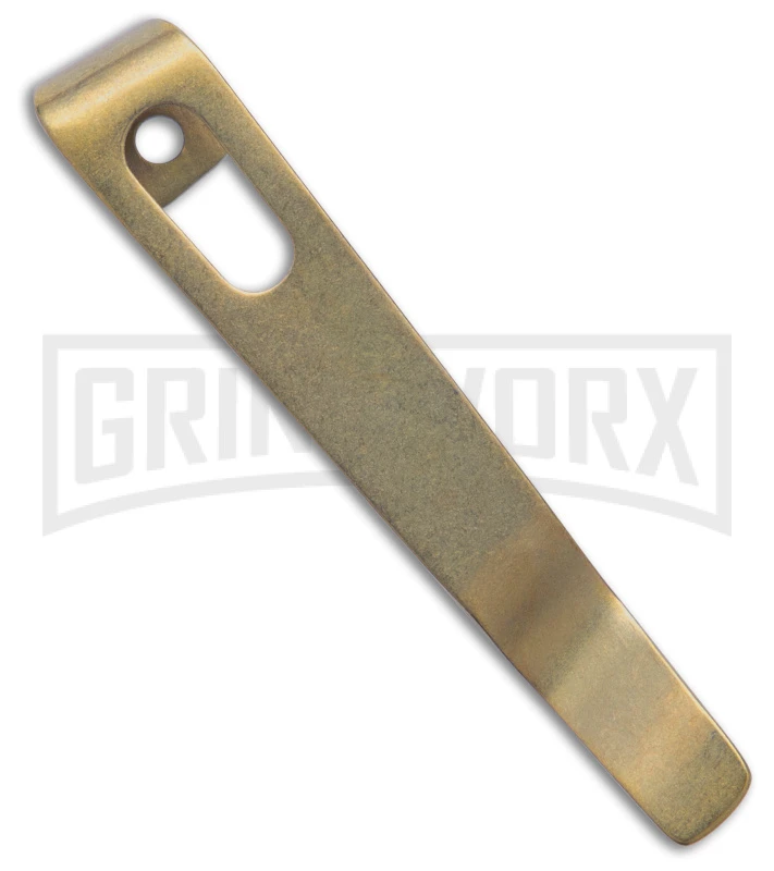 Flytanium Pocket Clip For Boker Kalashnikov Knives Gold Anodized Titanium 3 Flytanium Pocket Clip For Boker Kalashnikov Knives Gold Anodized Titanium