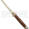 Frank B. 11" Cocobolo Italian Stiletto Gold Plated - Gold Bayo Plain