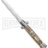 Frank B. 9" Genuine Stag Handle Automatic Stiletto Knife (Kriss) 1 Frank B. 9" Genuine Stag Handle Automatic Stiletto Knife (Kriss) -Grindworx Frank B 9in Genuine Stag Handle Auto Stiletto Kriss GX 4719 jr large
