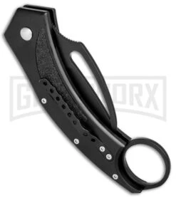 Frank B Autohawk Black Automatic Knife - Karambit Black Plain -Grindworx Frank B Autohawk Black Karambit BP 4715 jr side large