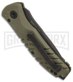 Gerber Propel Downrange OD Green Automatic Knife - Tanto Black Serr -Grindworx Gerber Auto Propel Downrange OD green black serr BHQ 67394 er side large