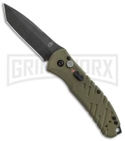 Gerber Propel Downrange OD Green Automatic Knife - Tanto Black