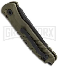 Gerber Propel Downrange OD Green Automatic Knife - Tanto Black -Grindworx Gerber Propel Downrange Green Black 30 001317N BHQ 50357 jr side large