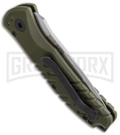 Gerber Propel Downrange OD Green Automatic Knife - Tanto Stonewash -Grindworx Gerber Propel Downrange Green SW 30 001308N BHQ 50358 jr side large
