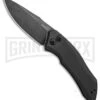 Kershaw Launch 1 Gray Automatic Knife - Blackwash Plain -Grindworx Kershaw Launch 1 Automatic Gray Aluminum BlackWash 7100GRYBW BHQ 91254 jr large