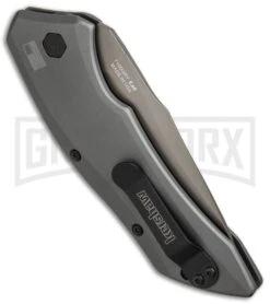 Kershaw Launch 1 Gray Automatic Knife - Gray DLC Plain -Grindworx Kershaw Launch 1 Gray Alum Gray DLC 7100GRY BHQ 68949 jr side large