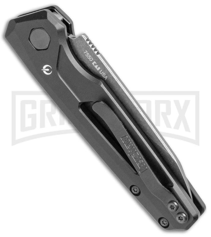Kershaw Launch 11 Black Aluminum Automatic Knife - Blackwash Plain 5 Kershaw Launch 11 Black Aluminum Automatic Knife - Blackwash Plain - Image 3