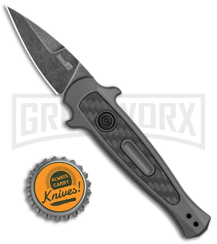 Kershaw Launch 12 CA Legal Gray Automatic Knife - Black SW Plain 6 Kershaw Launch 12 CA Legal Gray Automatic Knife - Black SW Plain - Image 4