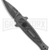 Kershaw Launch 12 CA Legal Gray Automatic Knife - Black SW Plain -Grindworx Kershaw Launch 12 Call Legal Stiletto Auto Grey KER7130GRYBW BHQ 114623 jr large