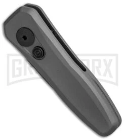 Kershaw Launch 4 Gray Automatic Knife CA Legal - Damascus Plain -Grindworx Kershaw Launch 4 CA Legal Auto Gray Damascus BHQ 86760 er spine large