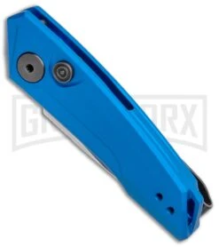 Kershaw Launch 9 Blue Automatic Knife CA Legal - Stonewash Plain -Grindworx Kershaw Launch 9 Auto Blue Working KER7250BLUSW BHQ 113299 jr spine large