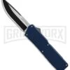 Lightning Blue D/A OTF Automatic Knife - Two-Tone Plain -Grindworx Lightning Blue DA Two Tone Plain BP 30355 er large